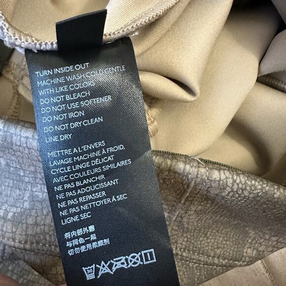 ANTHROPOLOGIE Pants Taupe Snakeskin Animal Pull On Ankle Zip Skinny - Picture 11 of 14